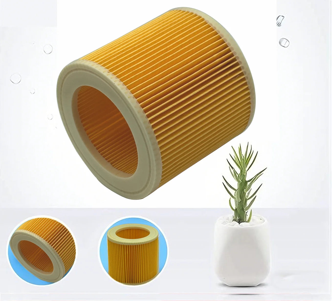 Karcher WD1/WD2/WD3/MV2/MV3 Replacement Filter 6.414-552.0 – 1/2-Pack