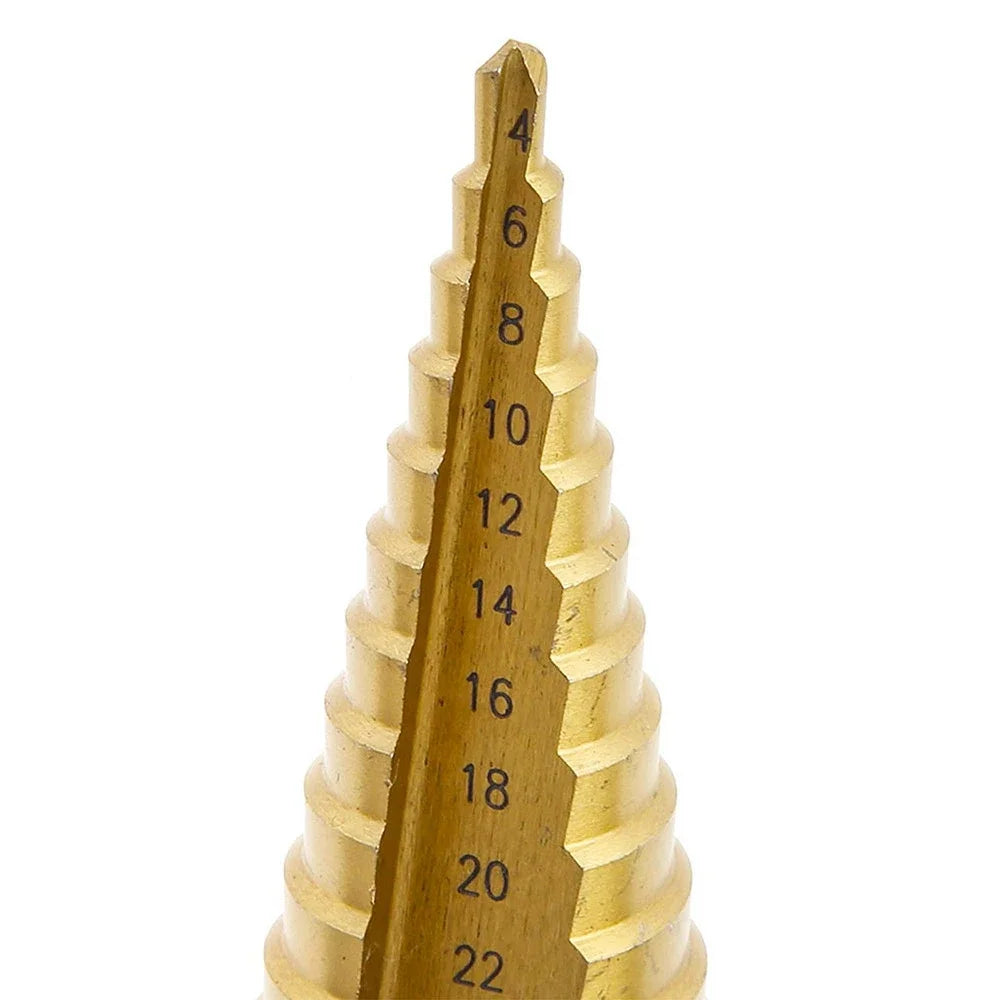 4-12 4-20 4-32 MM HSS Titanium Coated Step Drill Bit Drilling Power