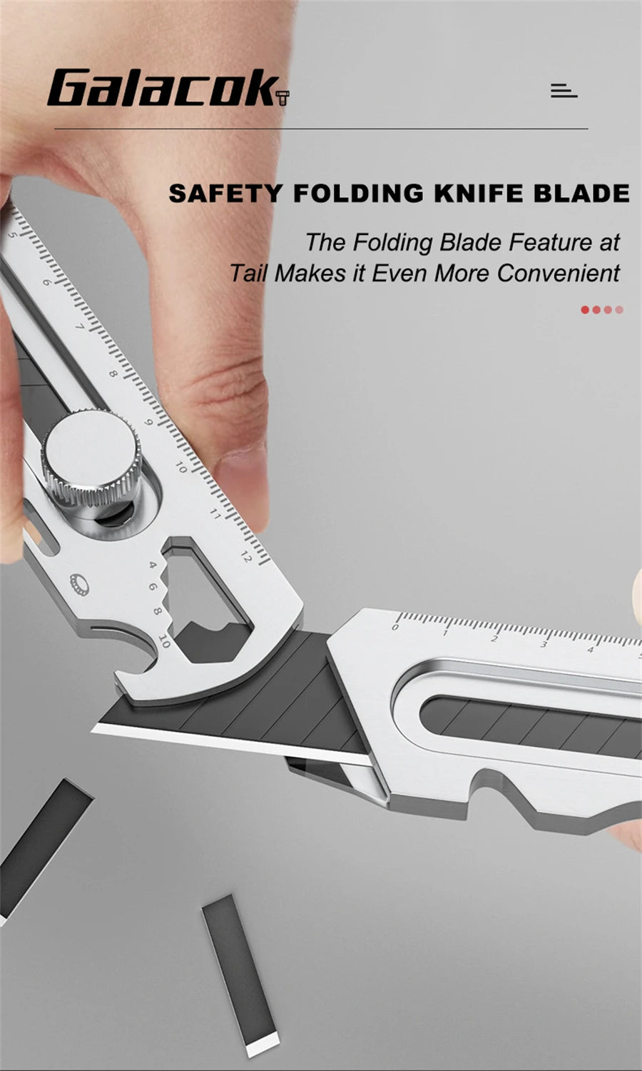 Stainless Steel Utility Knife 6 In 1 Multi-Function Opener