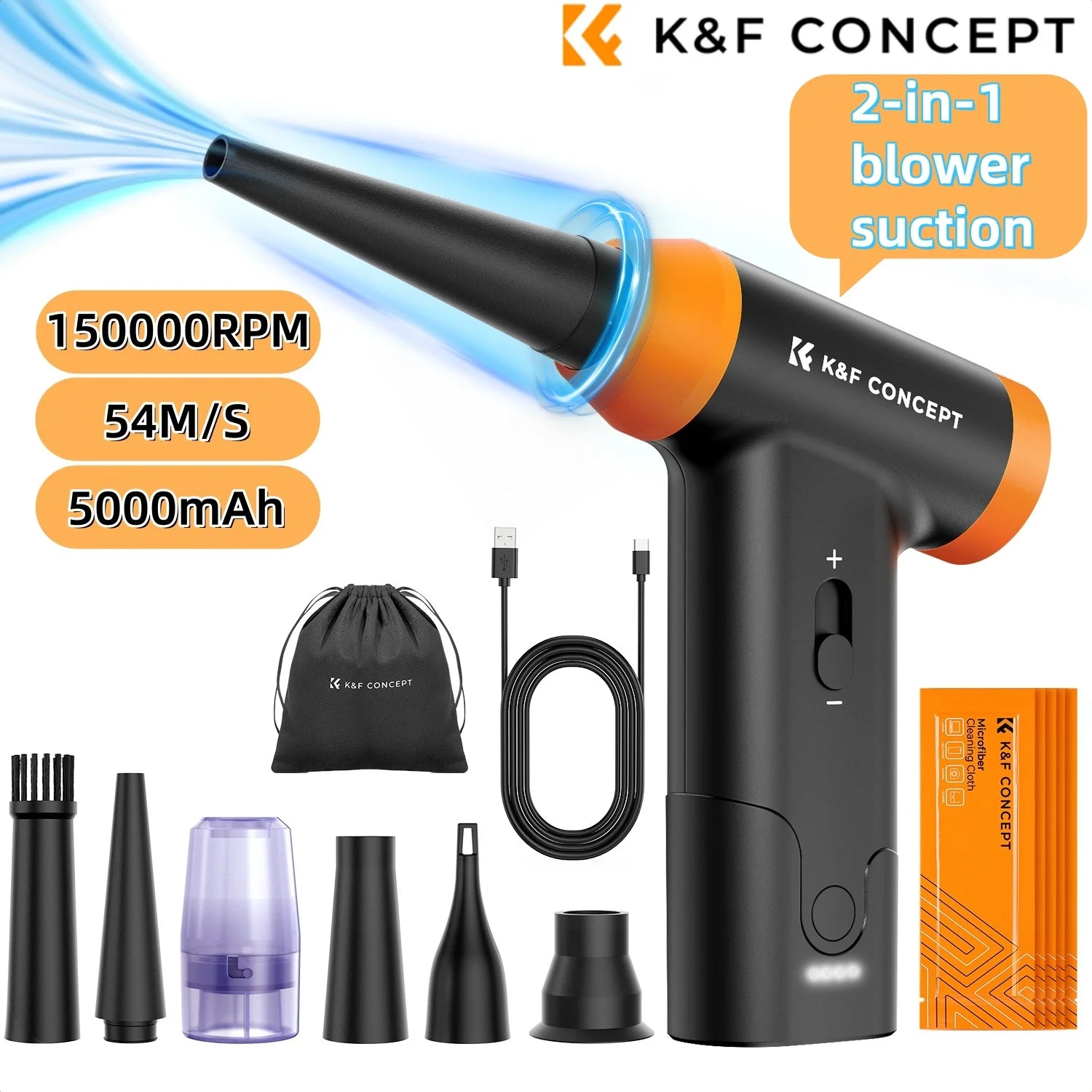 K&F Concept Cordless Electric Air Duster – PC, Laptop & Camera Cleaner