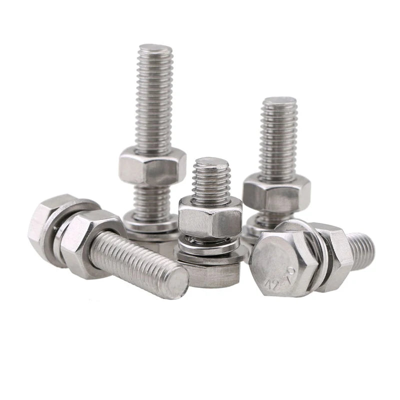 304 Stainless Steel Hexagonal Bolt Screw and Nut Set
