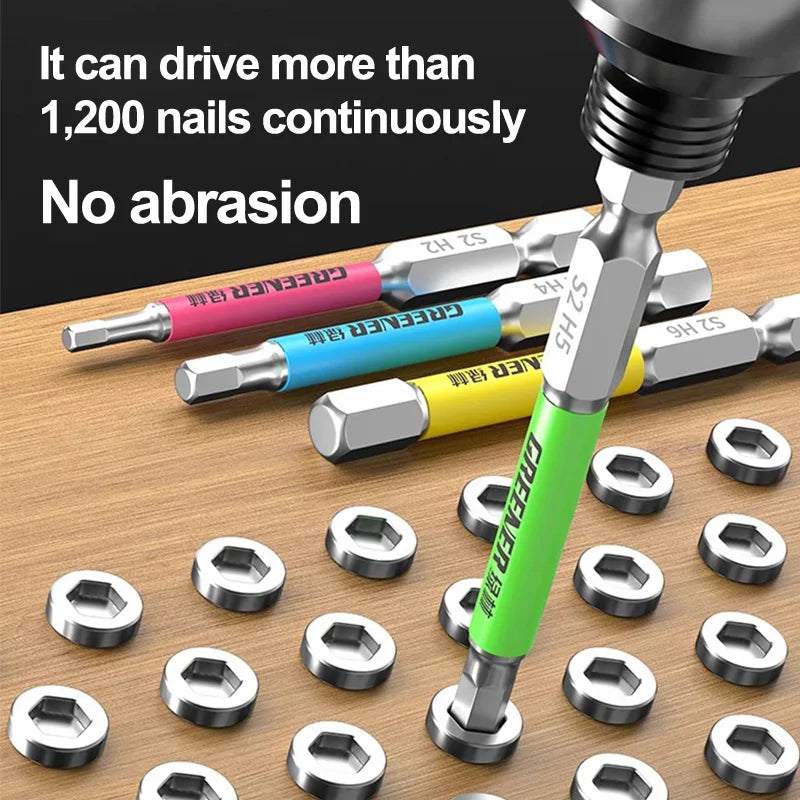 GREENERY Rainbow Hex Head Allen Wrench Screwdriver Bit Set S2