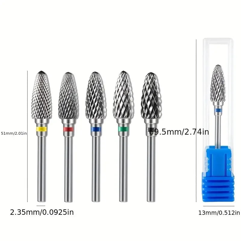 Tungsten Carbid Nail Drill Bits Electric Manicure Drill Accessory