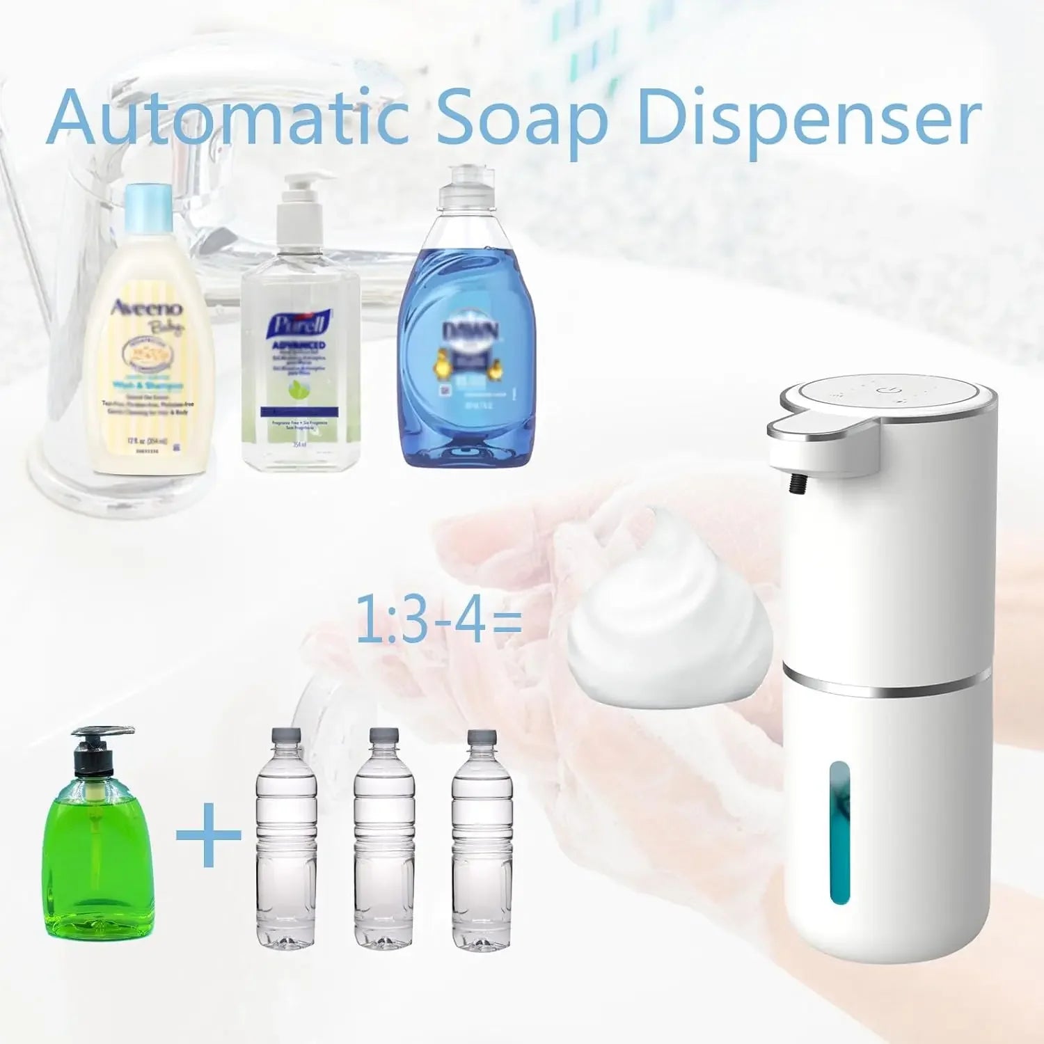 Automatic Liquid/Foma Soap Dispenser, Touchless Electric Dispenser