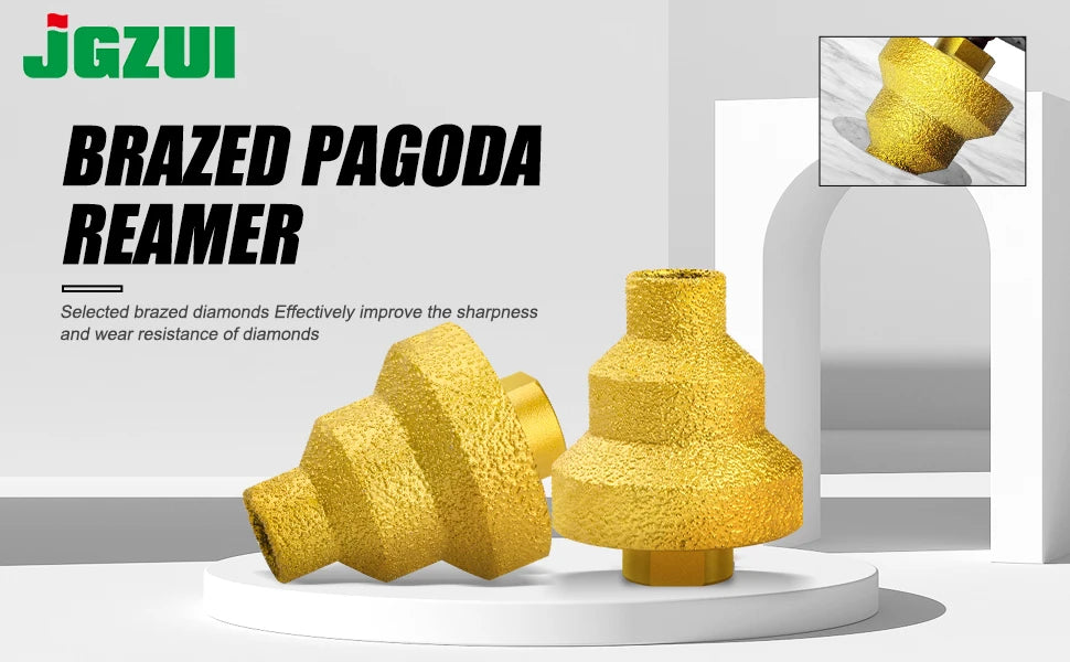 Brazed Pagoda Drill Bit M10 M14 Brazed Diamond Tower Drill Tile Stone
