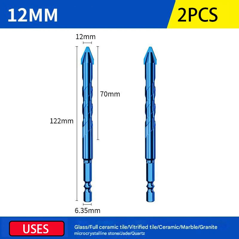 10/5/2PCS Eccentric Drill Bits Set Ceramic Tile Drill Bit Set