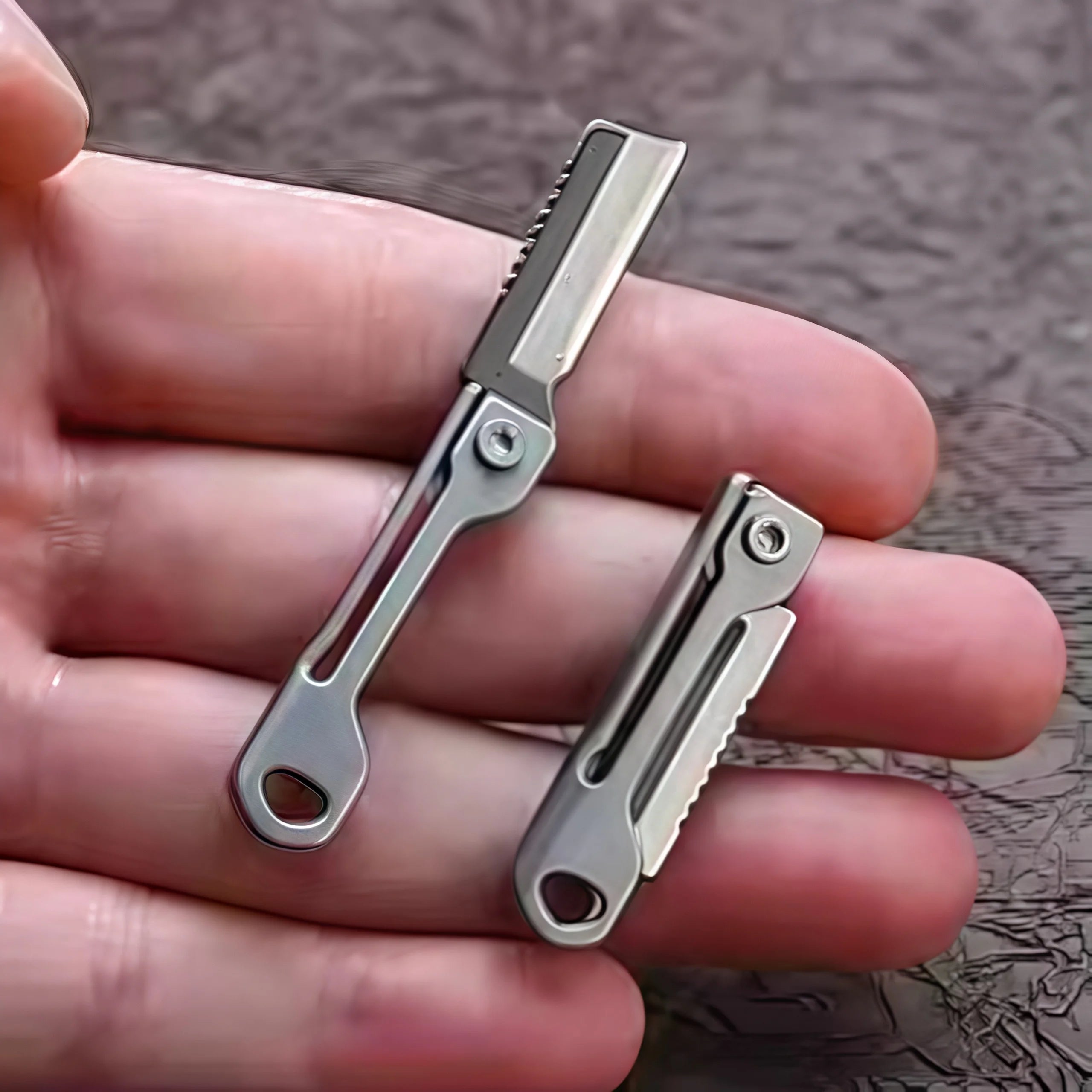 Stainless Steel Mini Folding Knife - Multi-Function Pocket Tool