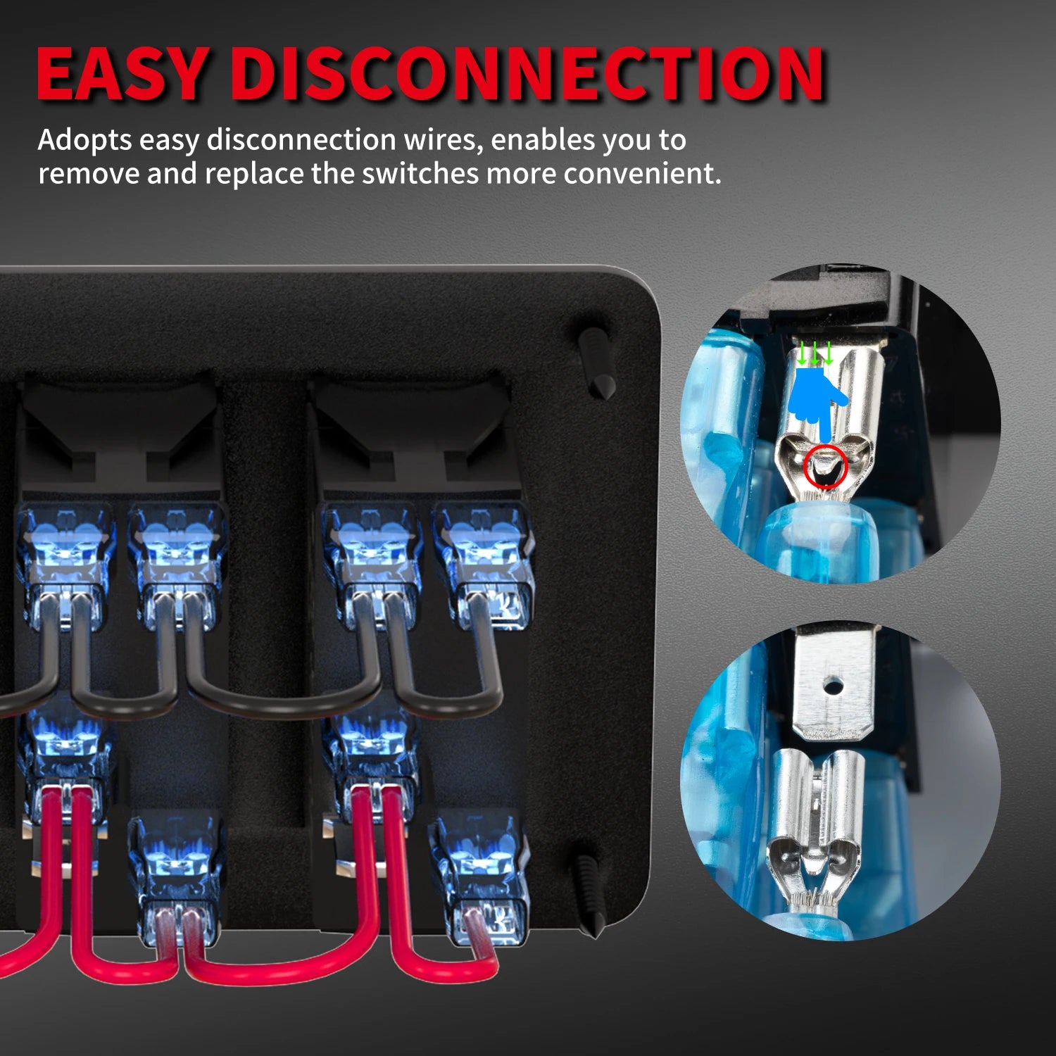 2 3 4 5 6 8 Gang Waterproof Marine Switch Panel 12V With 4.2A Dual