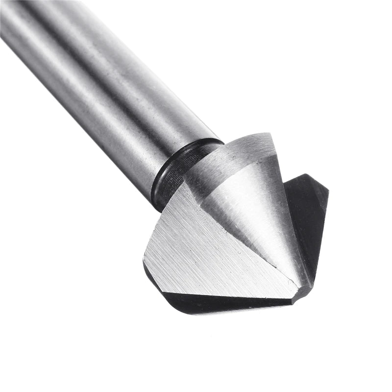 6Pcs 3 Flutes 90 Degree HSS Chamfering Cutter Woodworking Milling