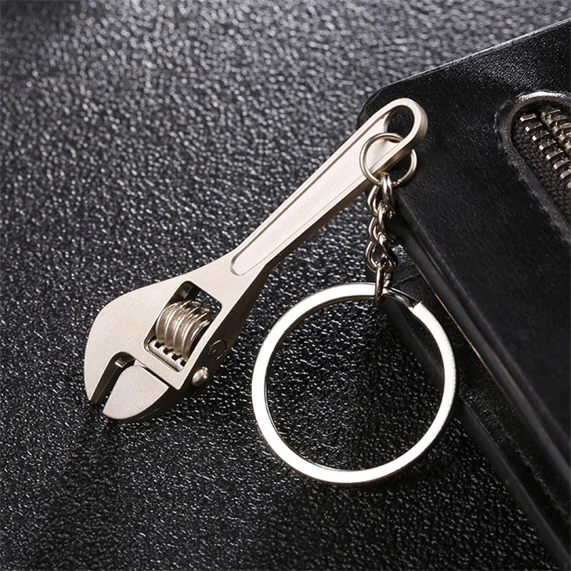 Creative Tool Adjustable Wrench Spanner Key Chain, Metal Keychain