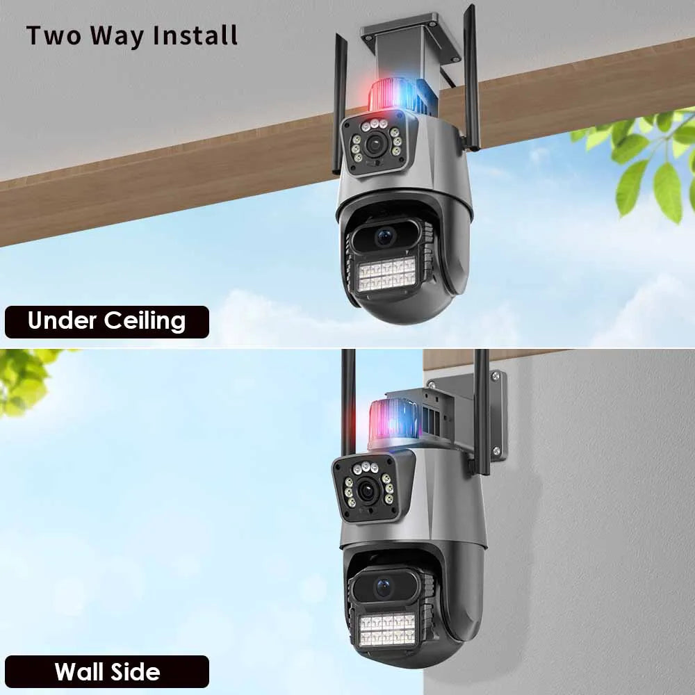 BESDER Wifi PTZ Camera 8MP Dual Screen IP Cam Outdoor Surveillance