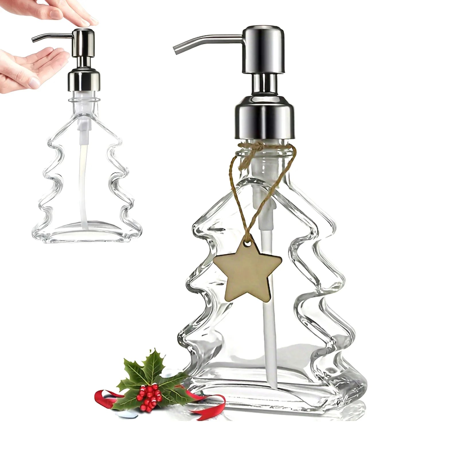 Decorative Bathroom Soap Dispense with Creative Christmas Tree Shape