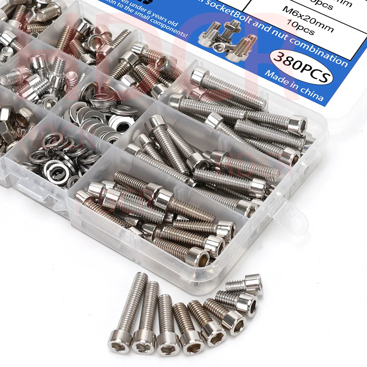 600pcs Stainless Steel Hex Socket Head Nuts and Bolts Set - M3, M4