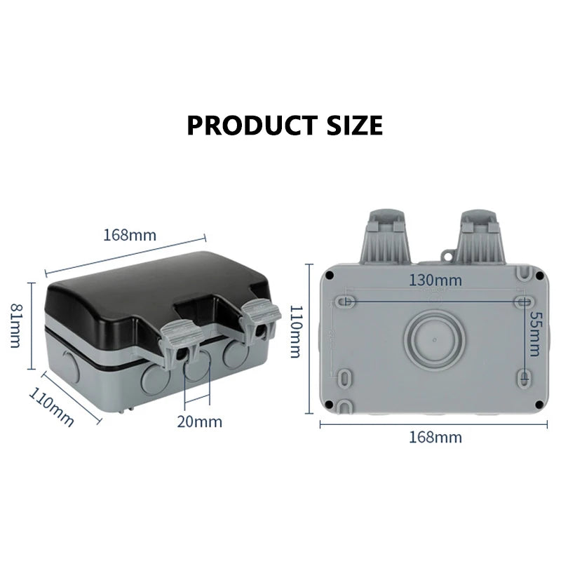 International Universal IP66 USB Wall Outdoor Waterproof Switch