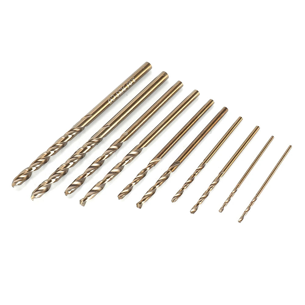 10pcs HSS M35 Cobalt Drill Bit 1mm 1.5mm 2mm 2.5mm 3mm Used For