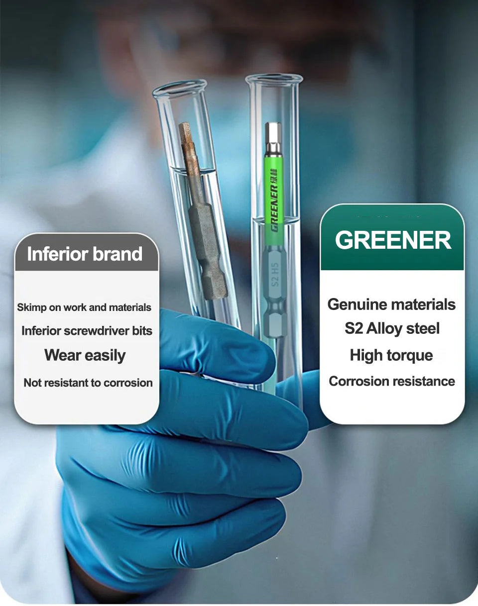 GREENERY Rainbow Hex Head Allen Wrench Screwdriver Bit Set S2