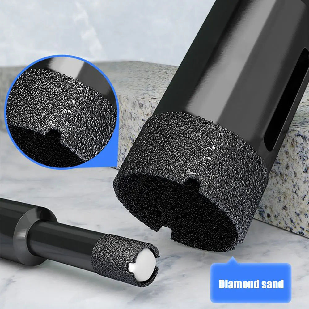 M10 6-100mm Diamond Brazed Core Dry Drill Bit For Porcelain Tiles