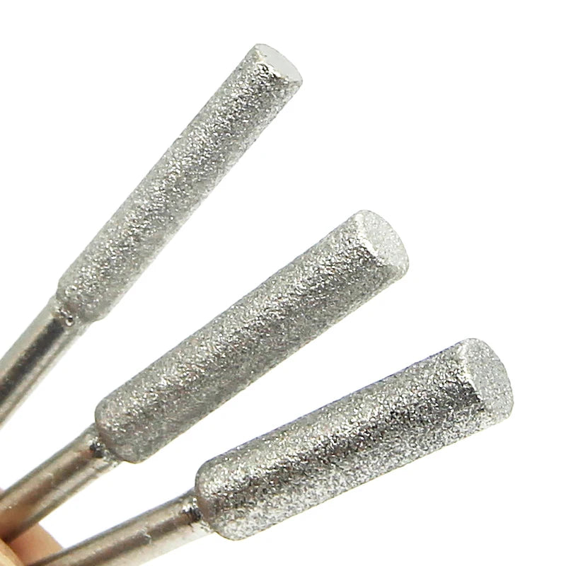 6Pcs Diamond Coated Cylindrical Burr 4-5.5mm Chainsaw Sharpener Stone