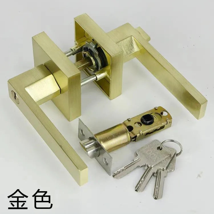 Black Door Handle Door Handle Lock Square Channel Privacy Mask