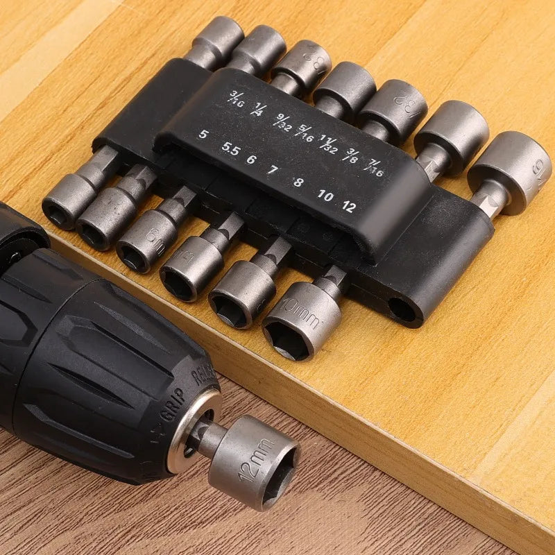Hex Shank Hexagon Nut Driver Drill Bit Steel Socket Electric