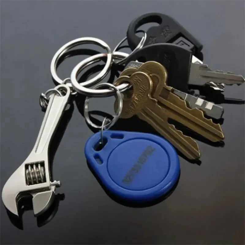 Creative Tool Adjustable Wrench Spanner Key Chain, Metal Keychain