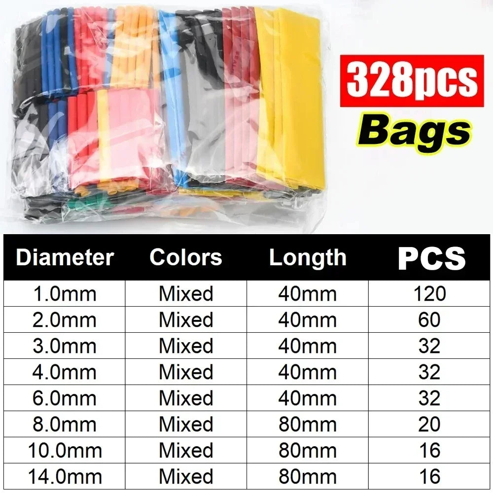 1600/127pcs Heat-shrink Tubing Thermoresistant Tube Heat Shrink