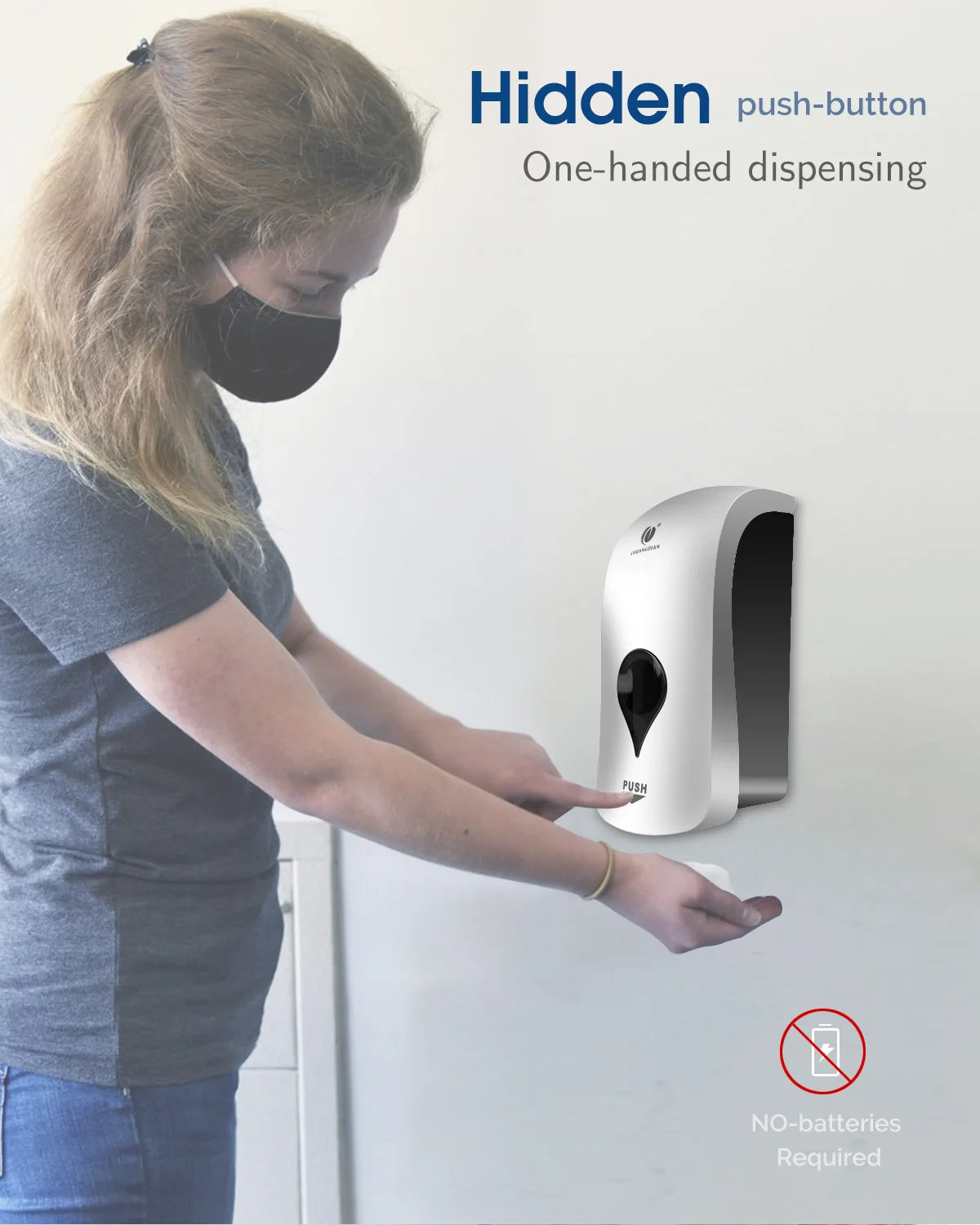 1000ML Foaming Hand Soap Dispenser Wall Mount Kitchen Bathroom Liquid