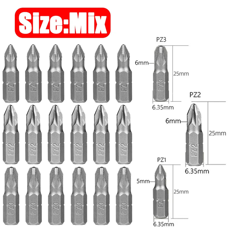 S2 Steel Screwdriver Bit Set for Wood Electric Hex Shank Screwdriver
