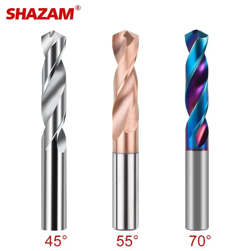 HRC45/55/70 Tungsten Steel 2-Flute Carbide Drill Bit —  - View 1