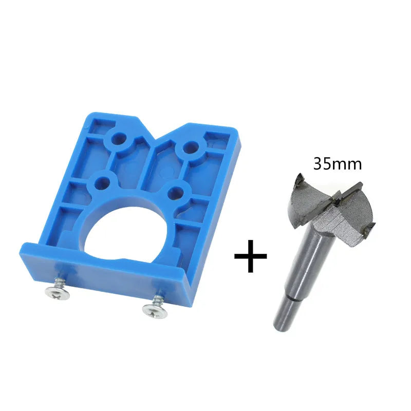 35mm Hinge Hole Drilling Guide Locator Hinge Drilling Jig Drill Bits