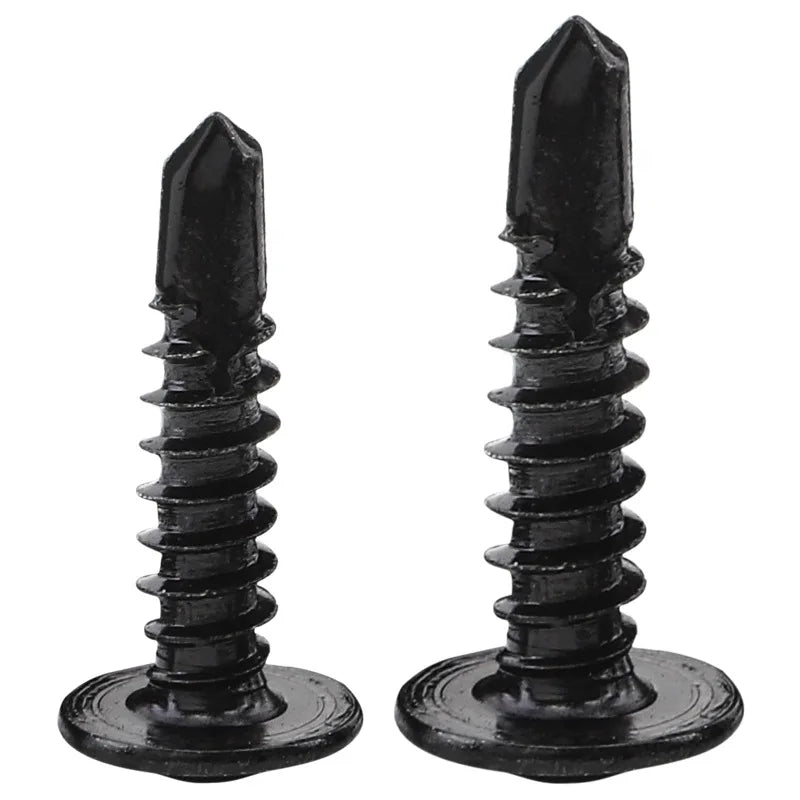 NINDEJIN 20/30pcs Washer Head Phillips Self Drilling Screw Black