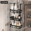 Bathroom wall mounted three-layer storage rack, door mounted rack