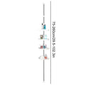 Bathroom Corner Shower Tension Pole Rust Proof Telescopic Rod 4 Tier