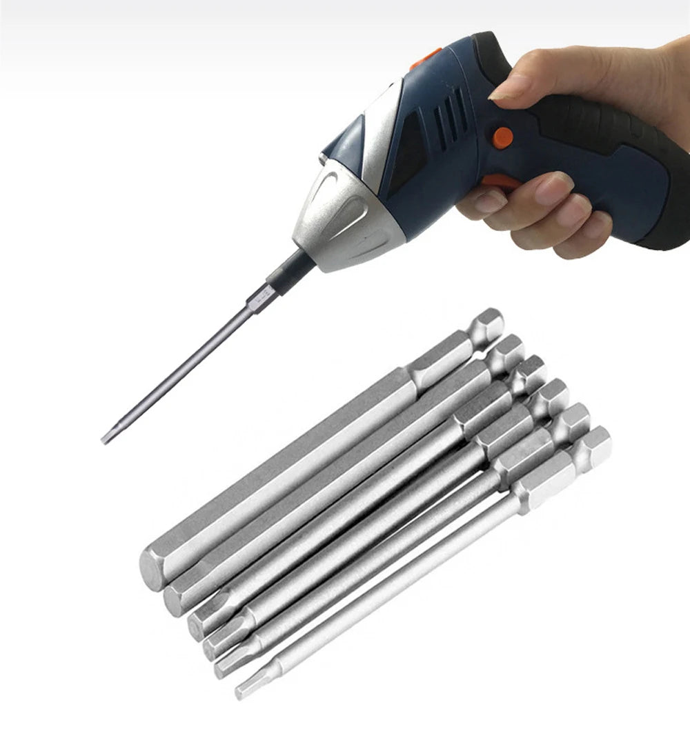 8pcs 100mm Hex Head Allen Wrench Drill Bits Set SAE Metric Allen