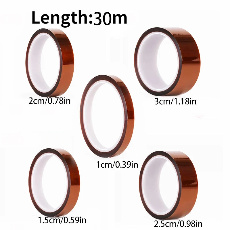 30m Long Gold Finger High Temperature Resistant Tape Polyimide Tape