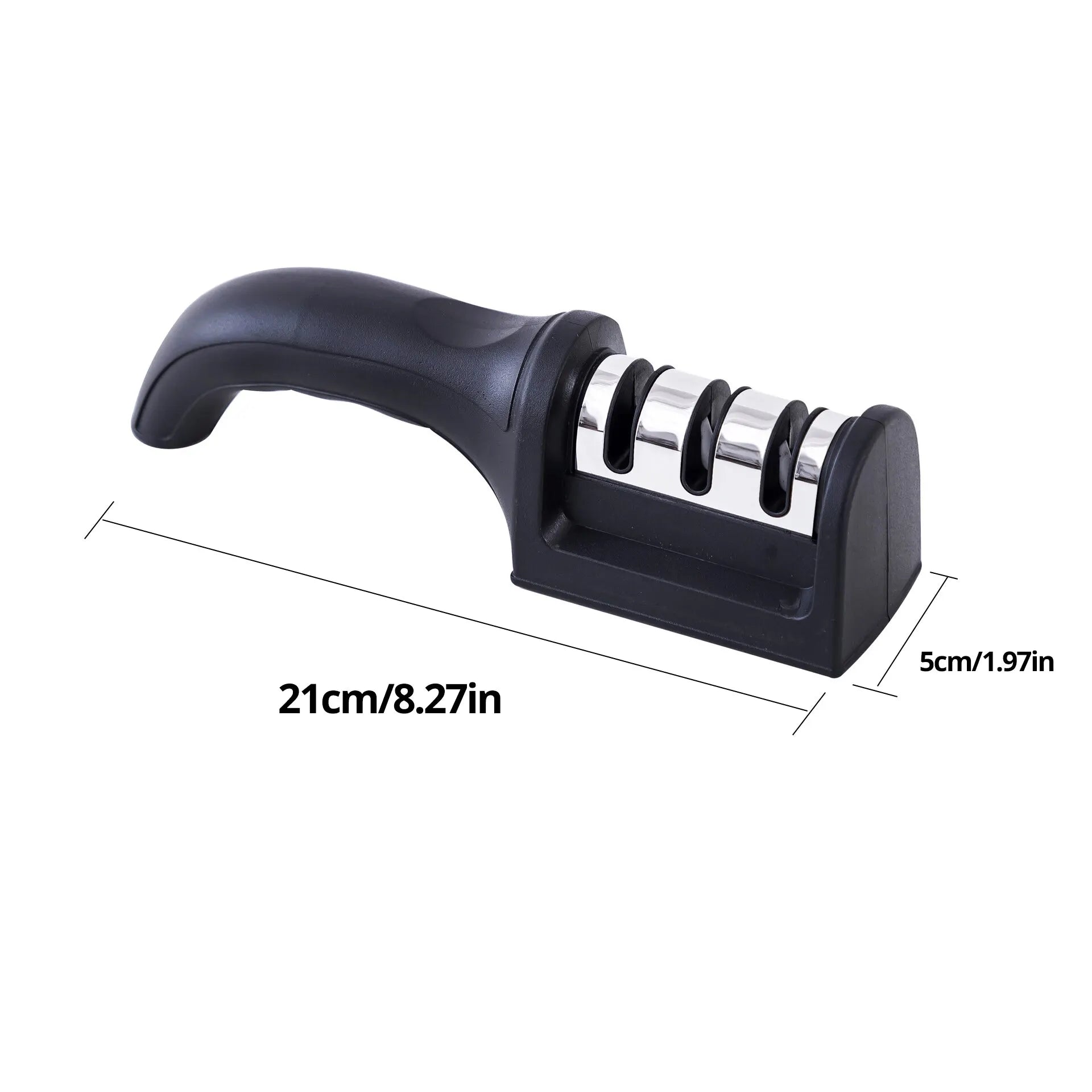 Black Kitchen Three Segment Knife Sharpener Household Multi