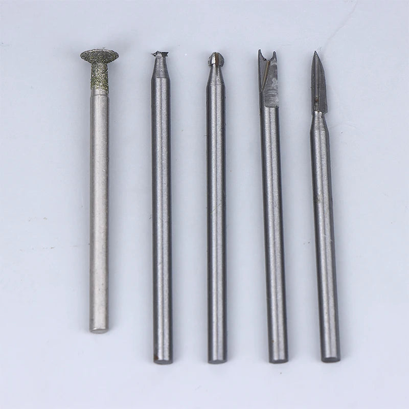 Wood Carving Drill Bit Set – 5/6-Piece 3mm Shank for Rotary Tools
