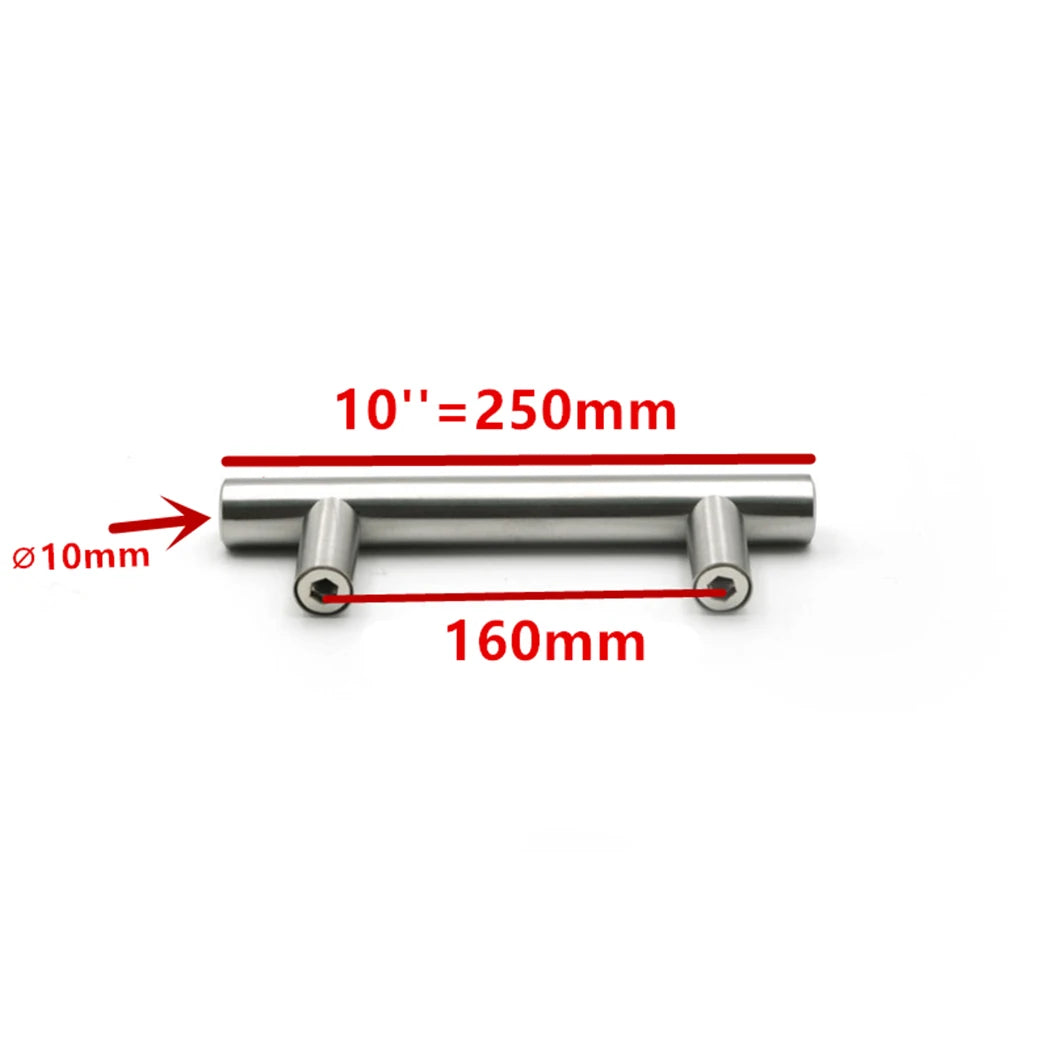 2-14 Inches Handles Stainless Steel Silver T-Type Drawer Cabinet
