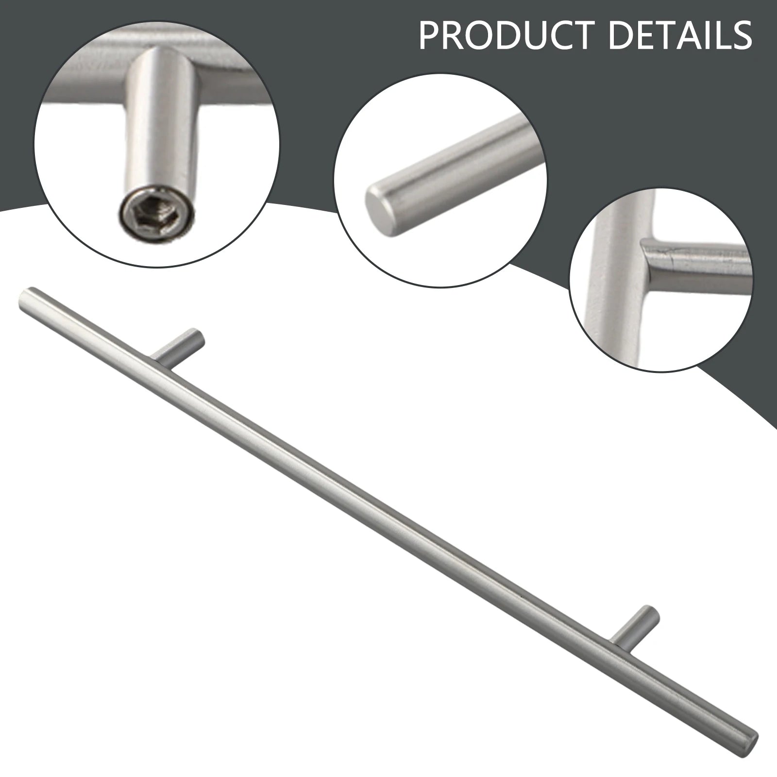 2-14 Inches Handles Stainless Steel Silver T-Type Drawer Cabinet