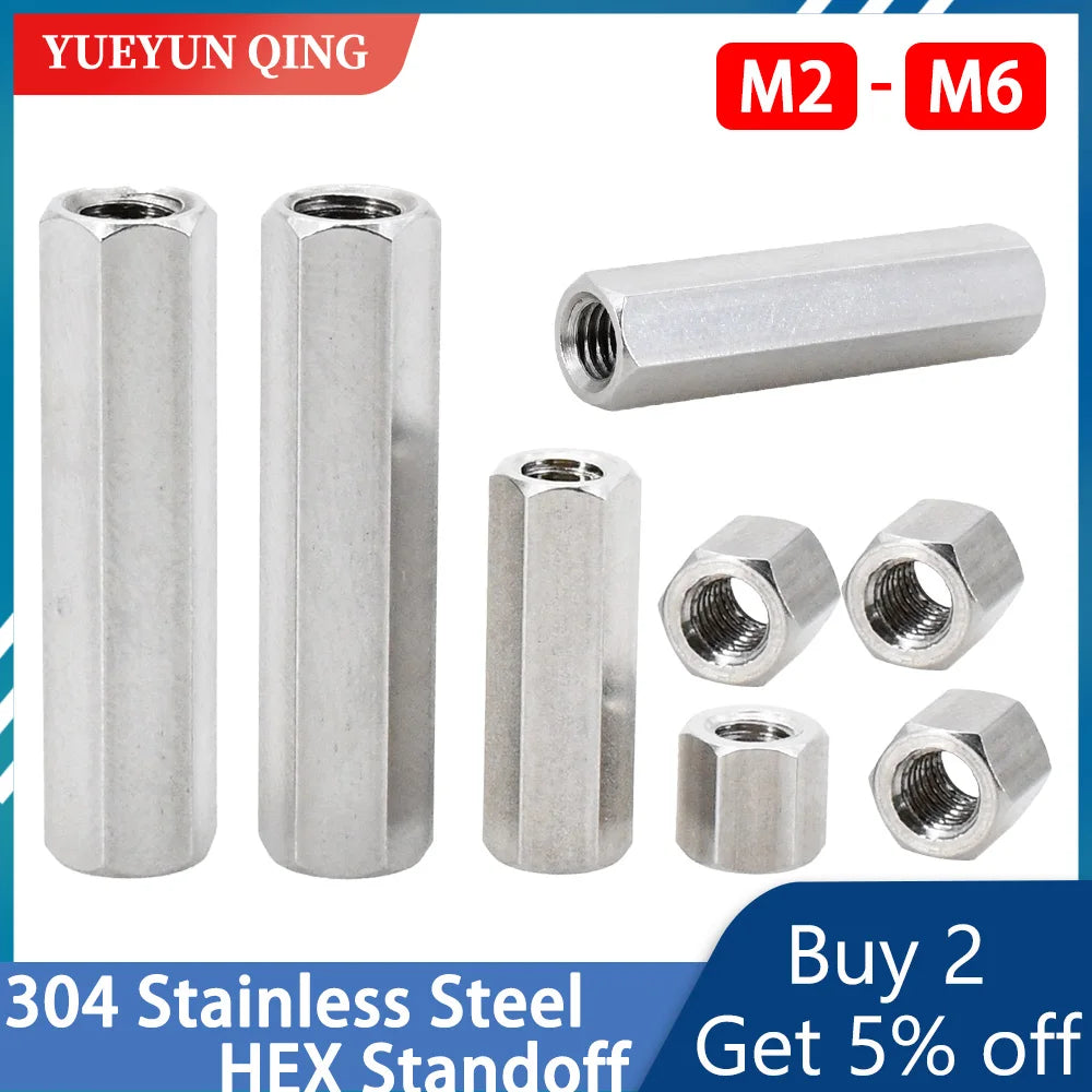 M2 M2.5 M3 M4 M5 M6 Hex Column Pillars 304 Stainless Steel Motherbo...