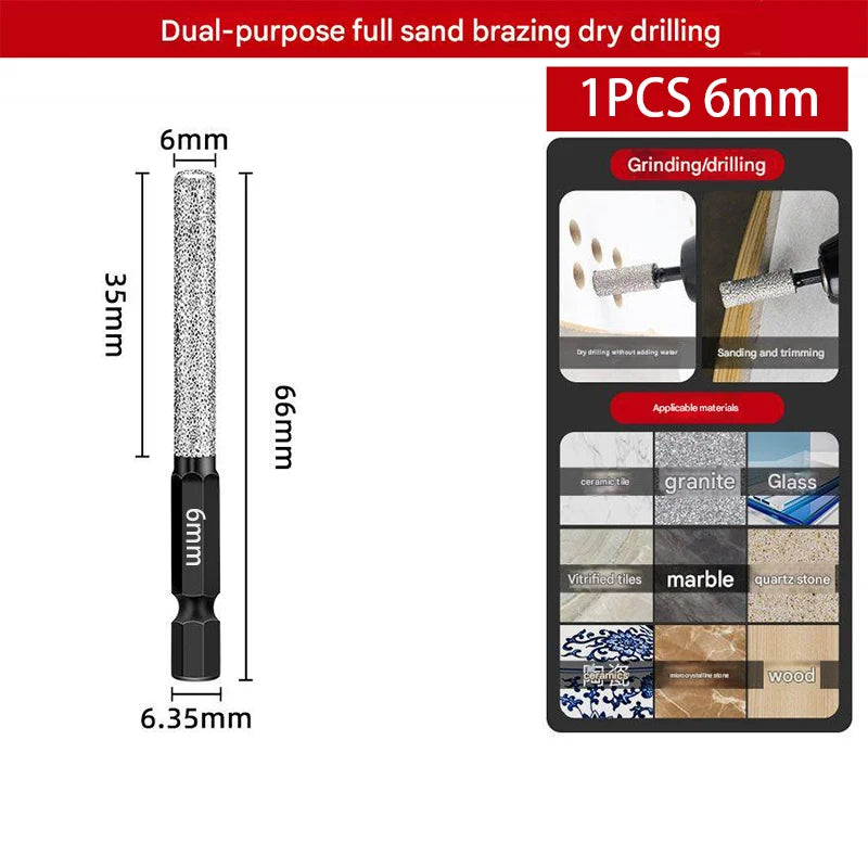 10/4/1PCS Dry Diamond Milling Drill Bits Enlarging Hole Dry Drilling