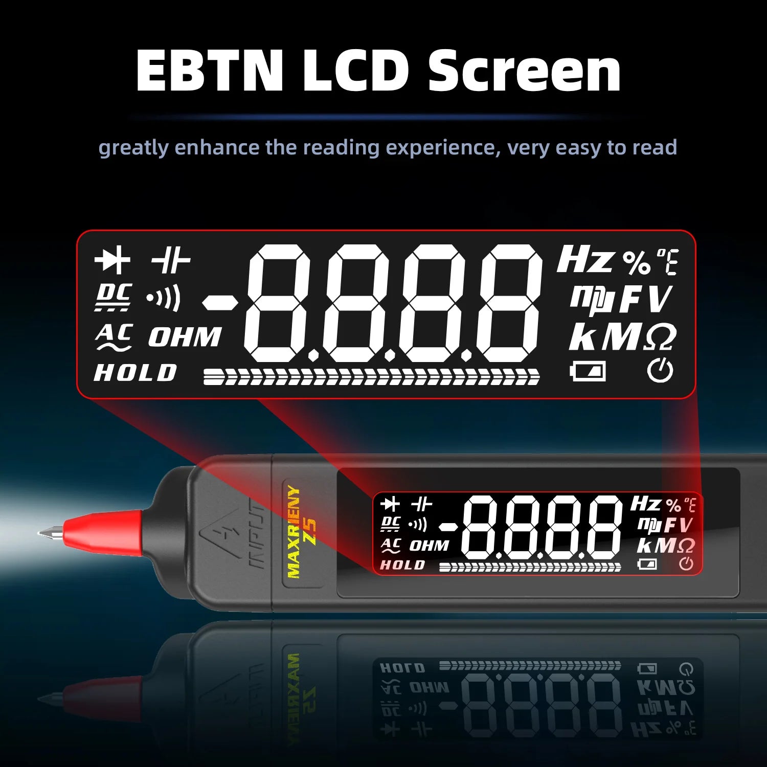 Smart Digital Voltage Detector Tester Indicator Electric Pen DC AC