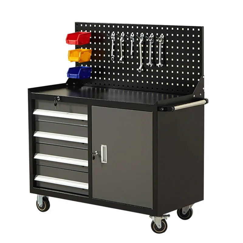 YFY Heavy-Duty Tool Cart – Thickened Steel Auto Repair & CNC Workshop