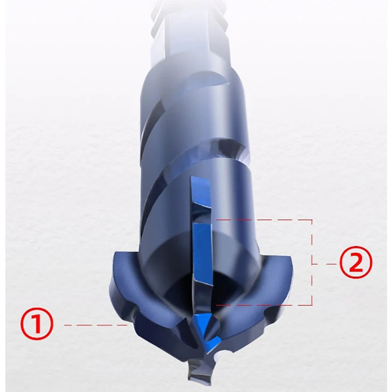 Professional Carbide Four-edge Serrated Drill Bit Set For Tile
