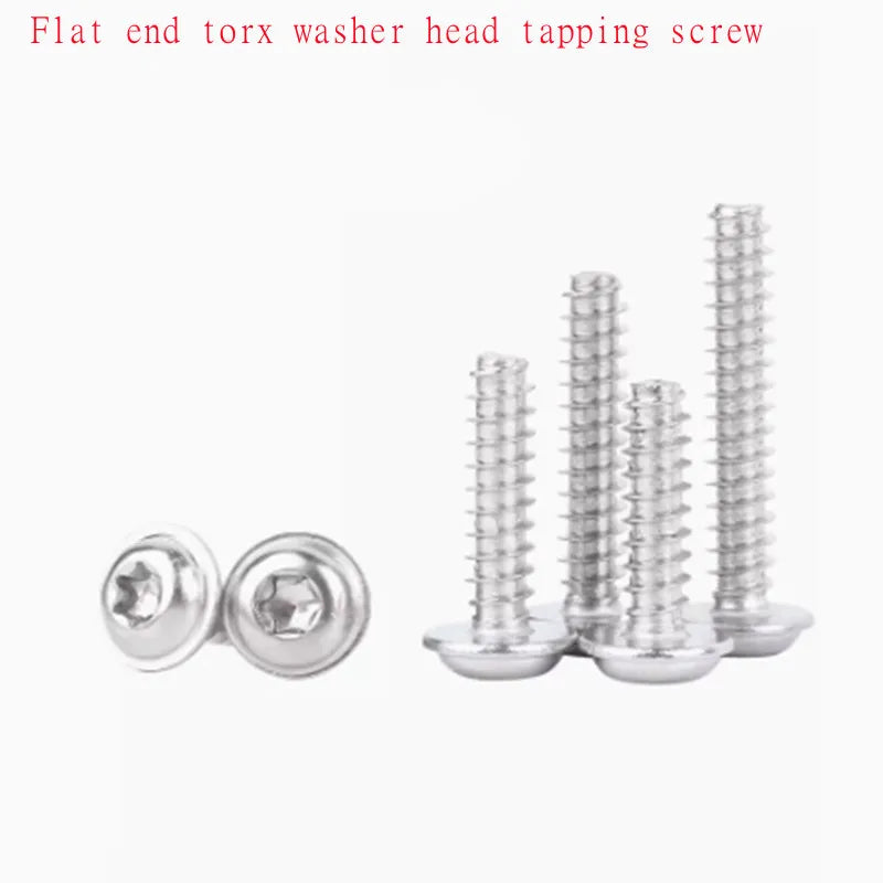 10-100pcs  M2 M2.6 M3 M4 M5 Flat end Stainless Steel six lobe Round...