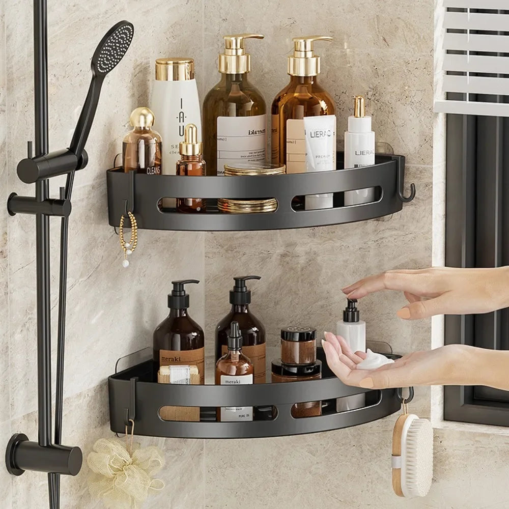 NEW 3/2/1 PCS Adhensive Bathroom Shampoo Holder Shower Caddy Shelves