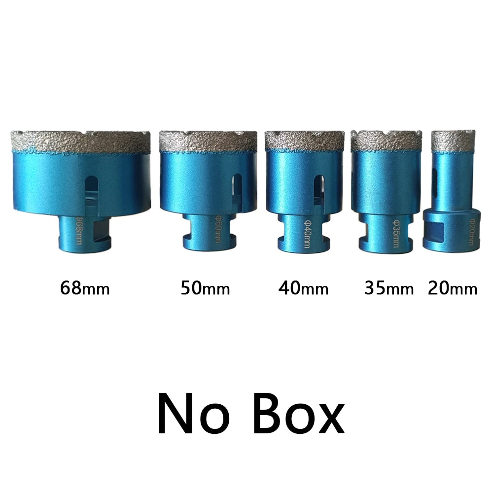 5-Piece M14 Dry Brazed Diamond Hole Saw Set — Porcelain Tile & Hard