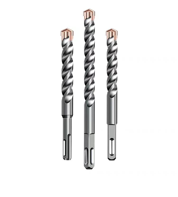 Customized Round SDS PLUS Shank Cross Tips Four Flutes Electric