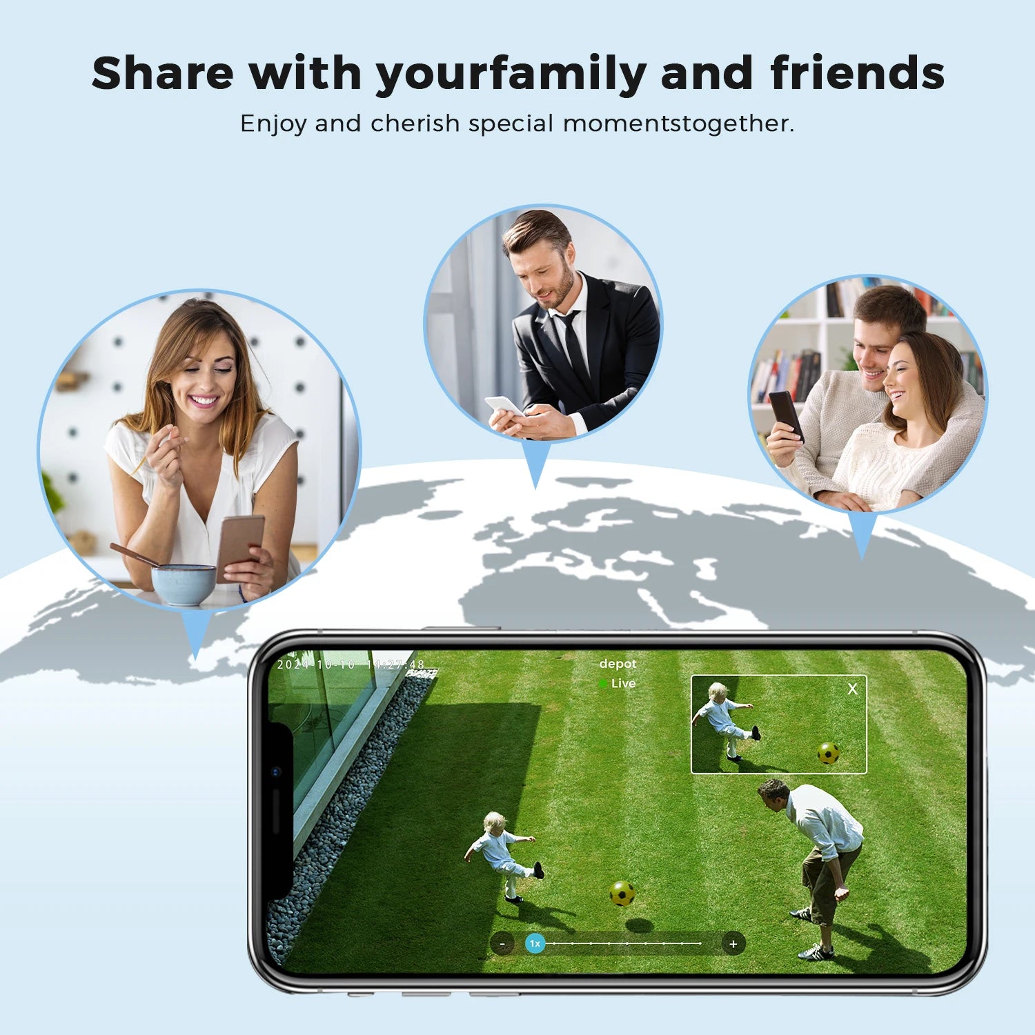 Outdoor Dual Screen Security PTZ Cam, Auto Tracking Surveillance, 6K