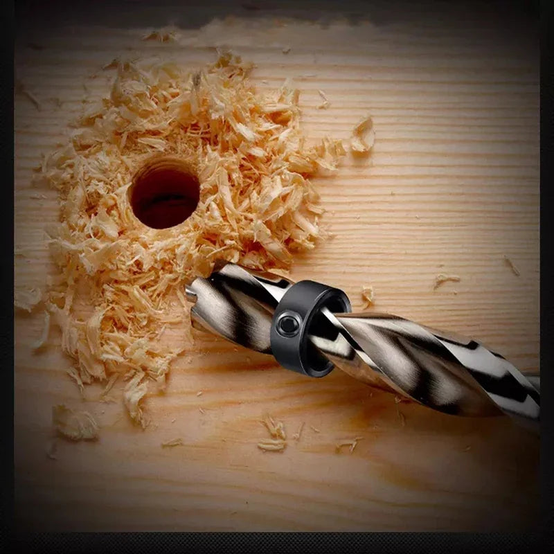 7/8pcs Woodworking Drill Locator 3-16mm Shaft Depth Collars Ring